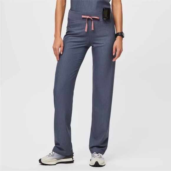 women's Heather Denim Livingston - Basic Scrub Pants - Picture 1 of 4